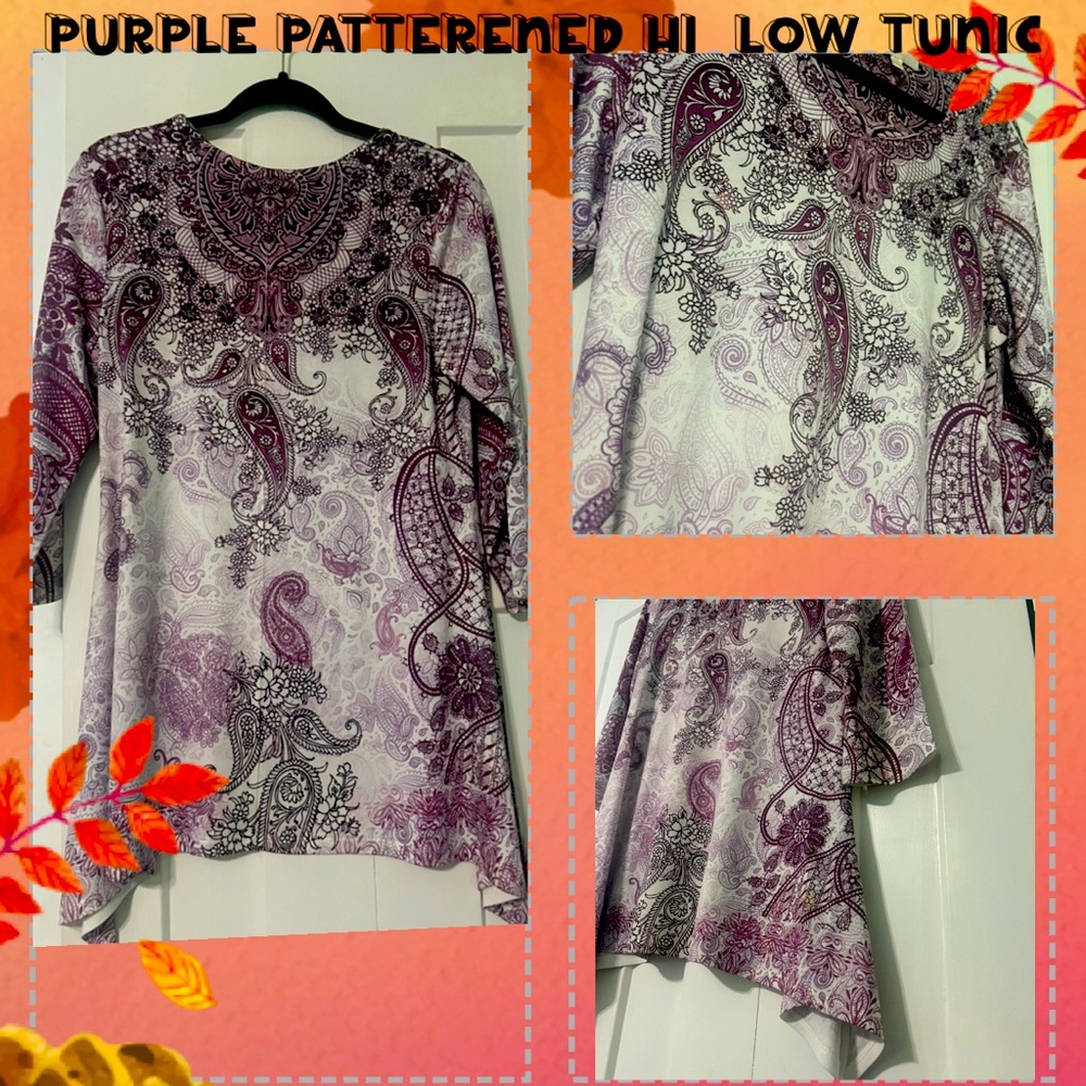 Purple Paisley High/Low Tunic